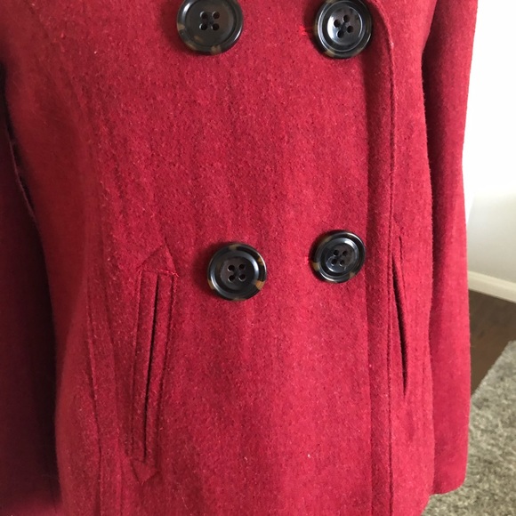 Deep Red Gap Peacoat - Picture 2 of 4